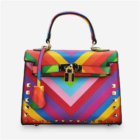 colourful designer bags|designer multicolored handbags prints.